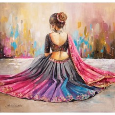 Sabeen Rashid, 24 x 24 Inches, Acrylic on Canvas, Figurative Painting, AC-SBRS-027